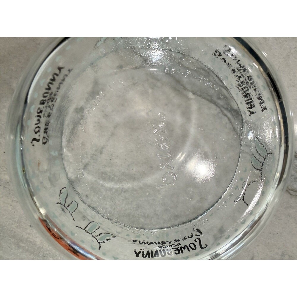 Pyrex Halloween Easter Glass Storage Bowls w Lids Black Cat Bunny Set - Picture 3 of 8